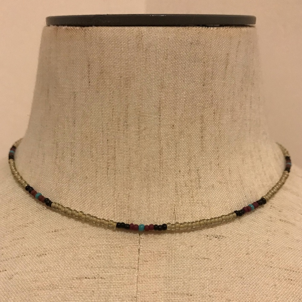 Desert sand western beaded choker, western beaded jewelry, western necklace